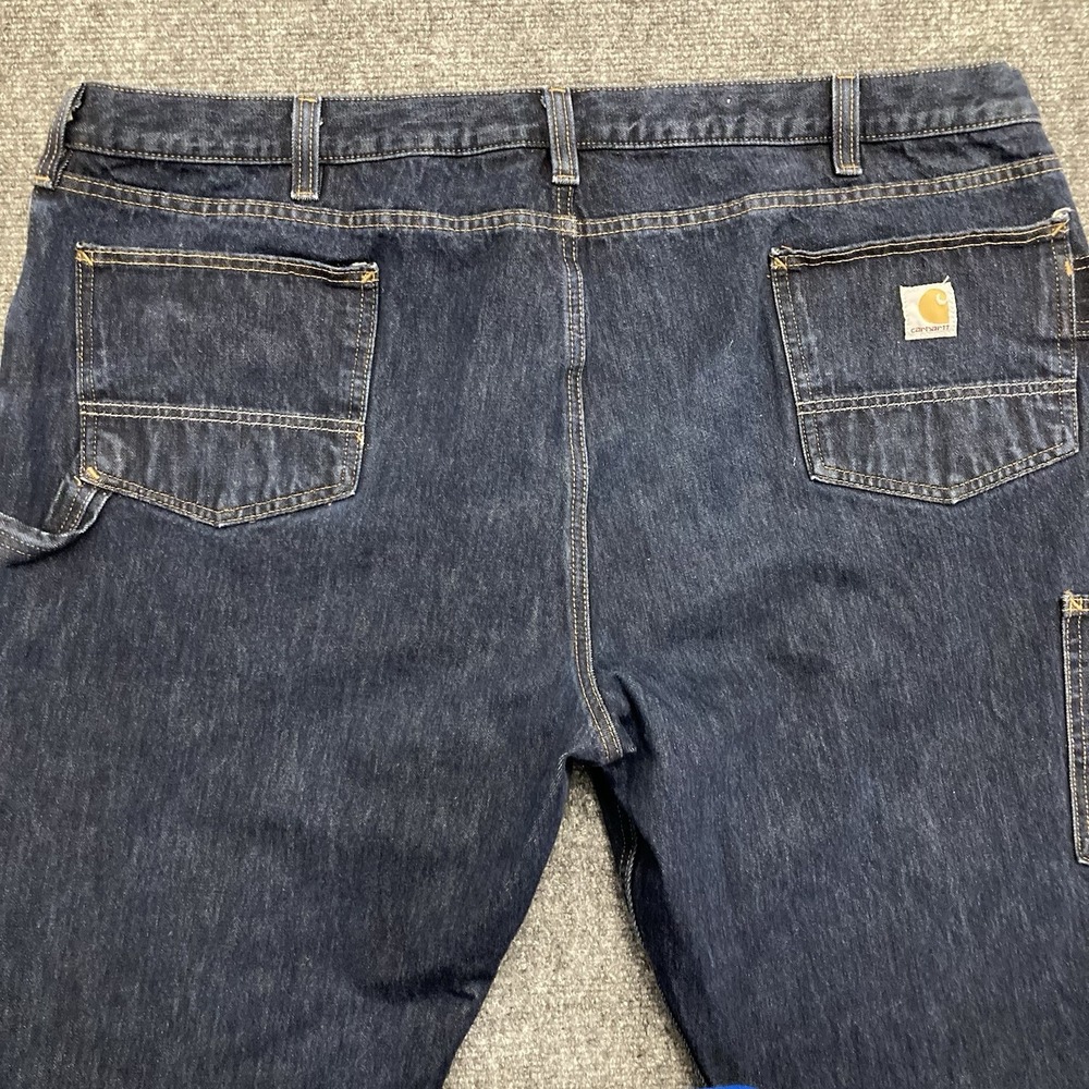 Carhartt Carpenter Jeans Mens 44x30 Blue Rugged Flex Relaxed Fit 5-Pocket 103889
